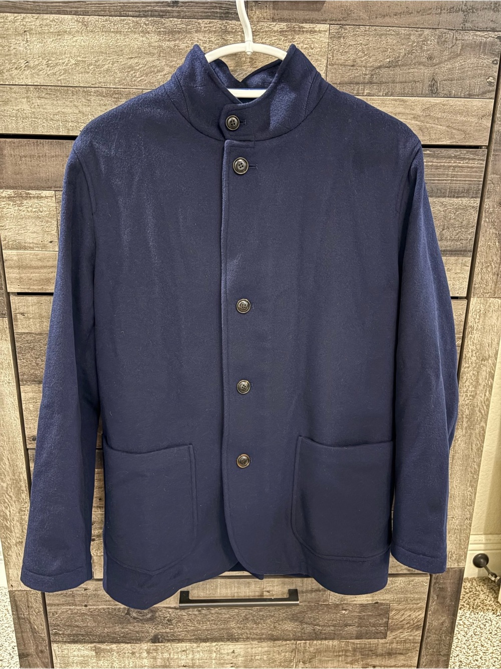 Peter Millar Crown Crafted Stealth Fleece Wool Cashmere Blazer Navy S